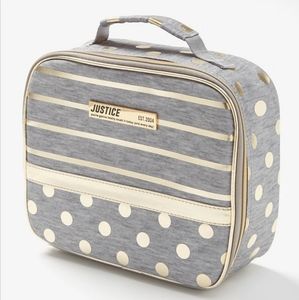 Justice Girl Lunch Box Gray Tote